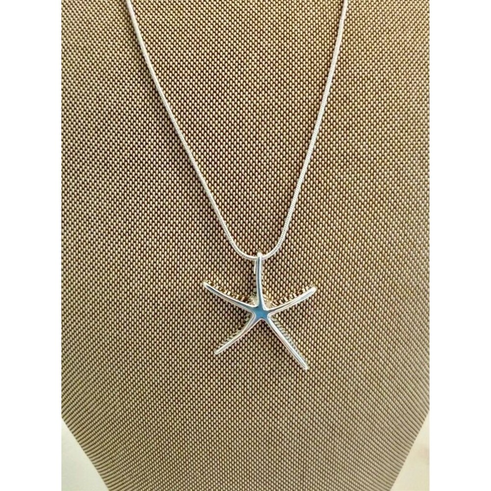 Sterling Silver 925 Starfish Pendant Necklace